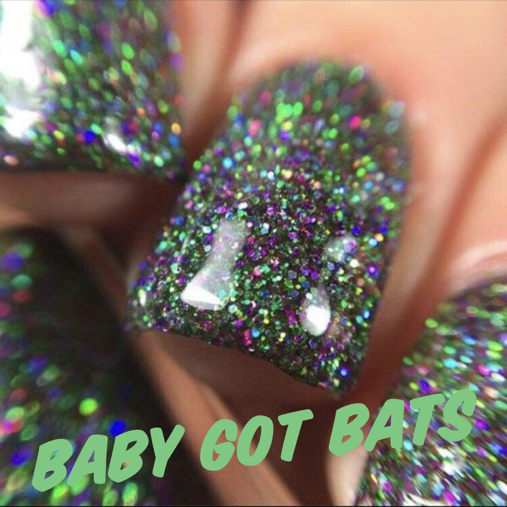 Radioactive Unicorn Baby Got Bats Multi-Coloured Glitter Nail Polish