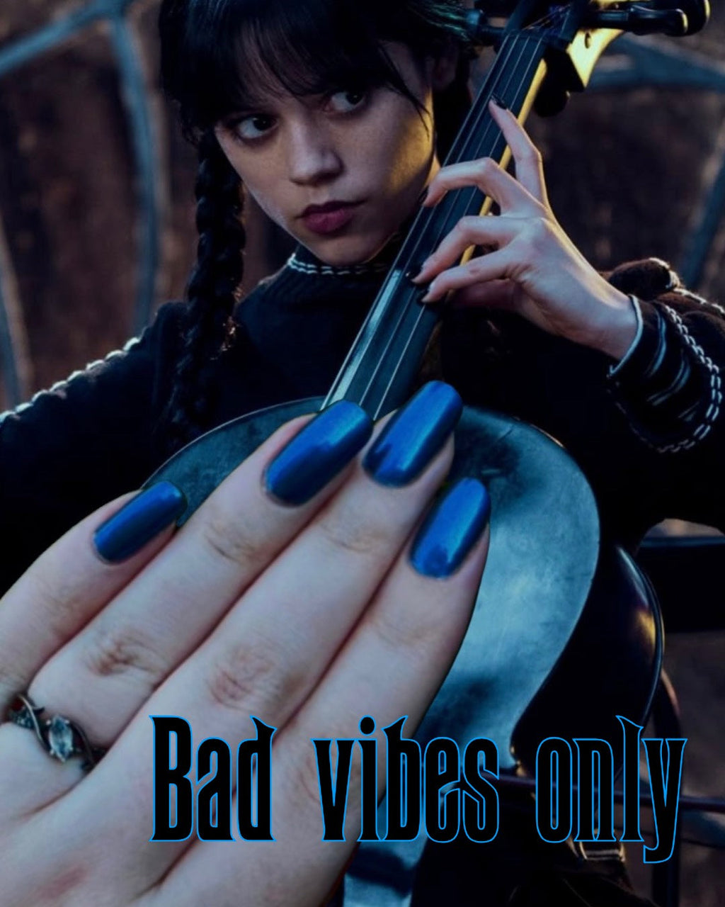 Radioactive Unicorn Bad Vibes Nail Polish – Electric Blue Shimmer 10ml