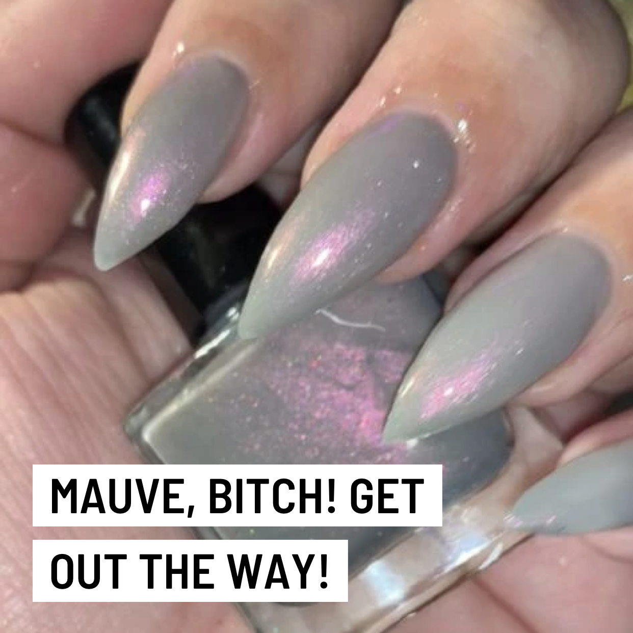 Radioactive Unicorn Mauve Shimmer Nail Polish – Vegan 10ml Bottle