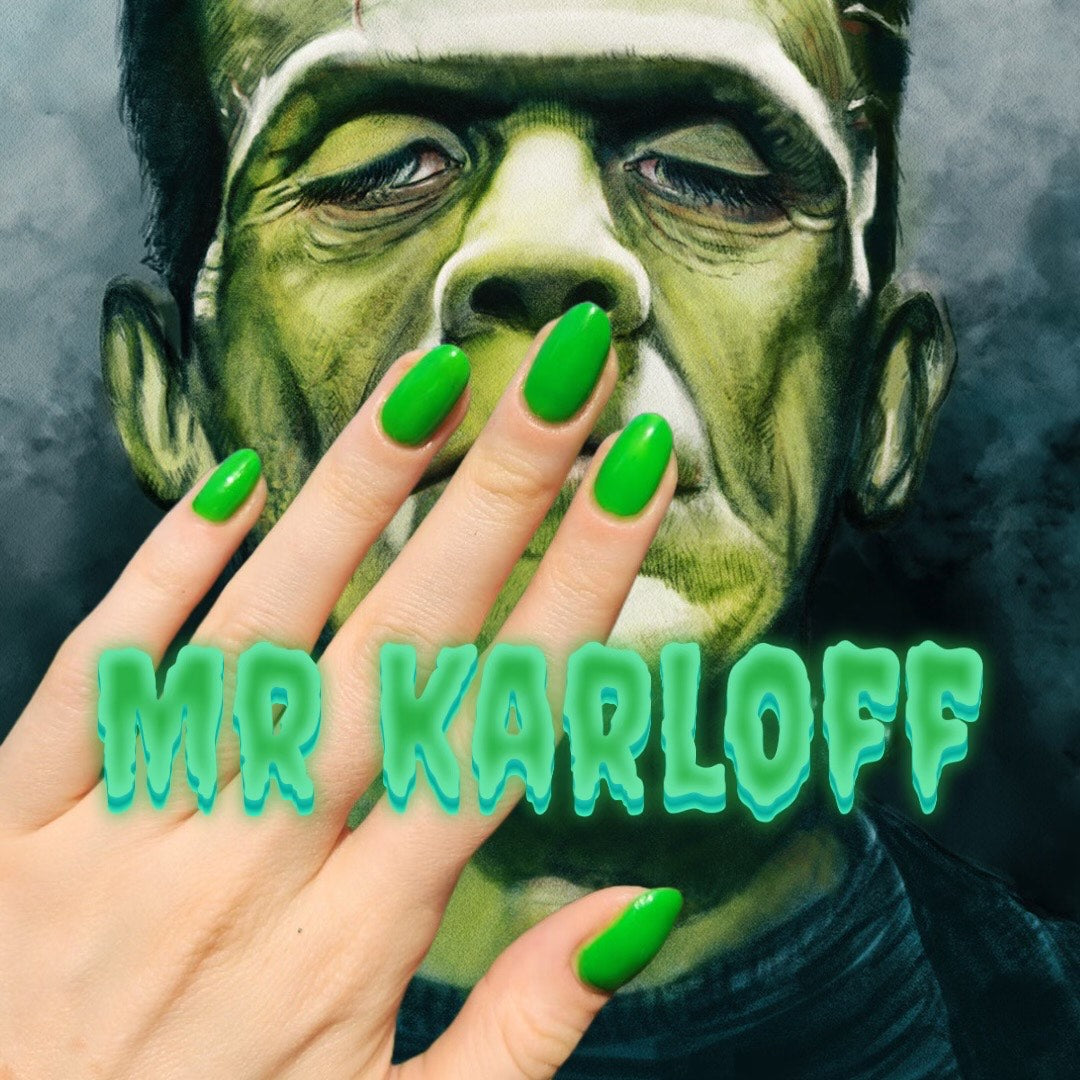 Radioactive Unicorn Mr Karloff Nail Polish – Deep Green Liquid Look 10ml