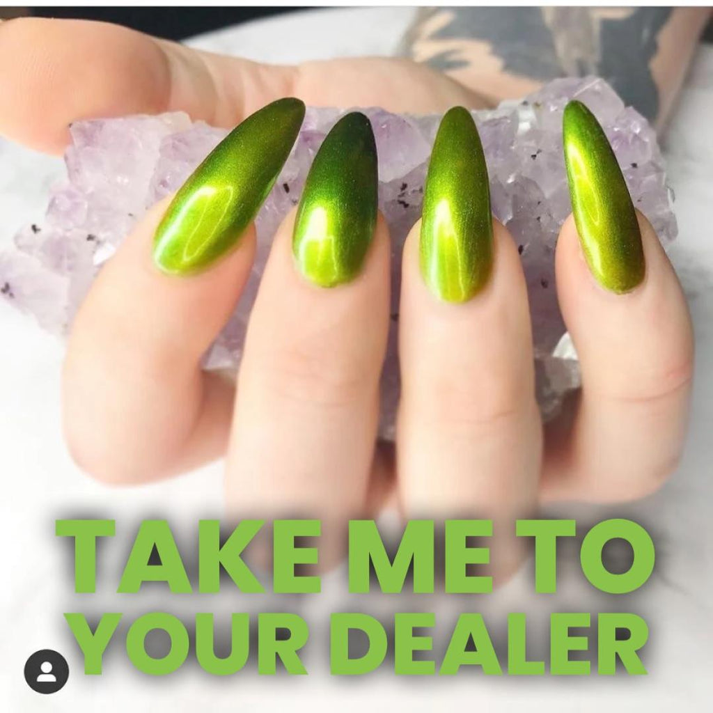 Radioactive Unicorn Nail Polish – Shimmering Green Liquid Look 10ml