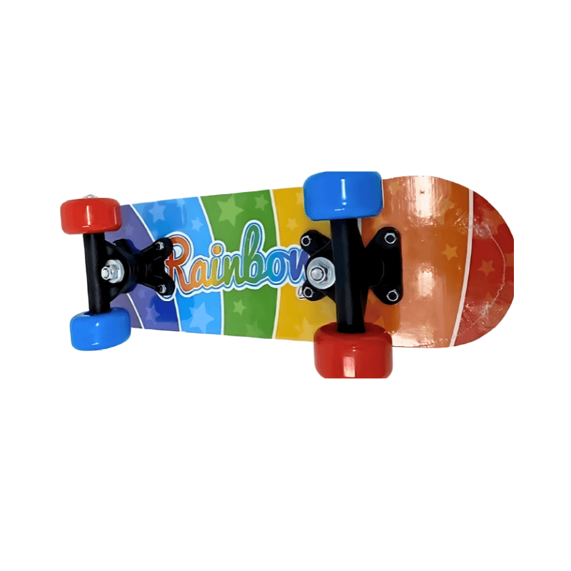 PoundFun Children's Rainbow Skateboard – 43cm Beginner Kids Skateboard