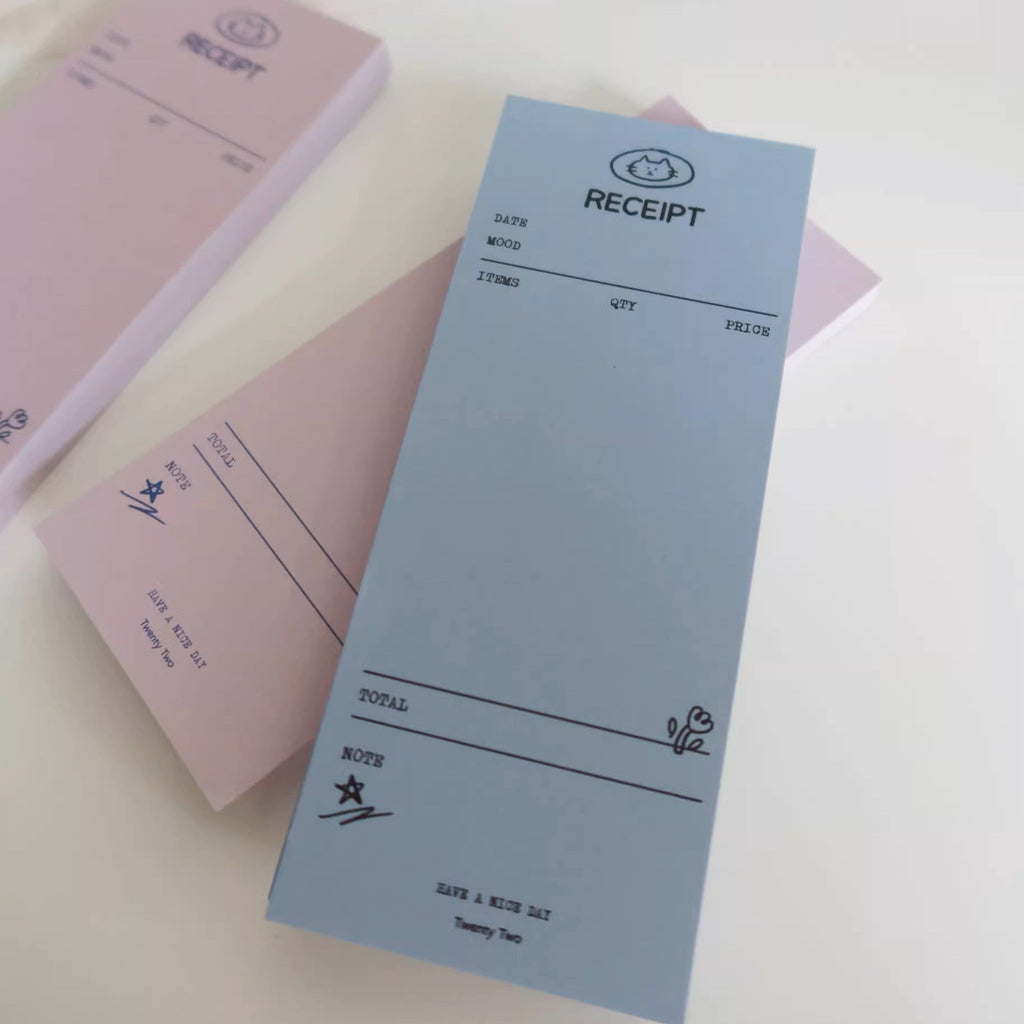 Kitty Receipt Memo Pad by LuLuFun Studio - 100 Cute Journaling Notes