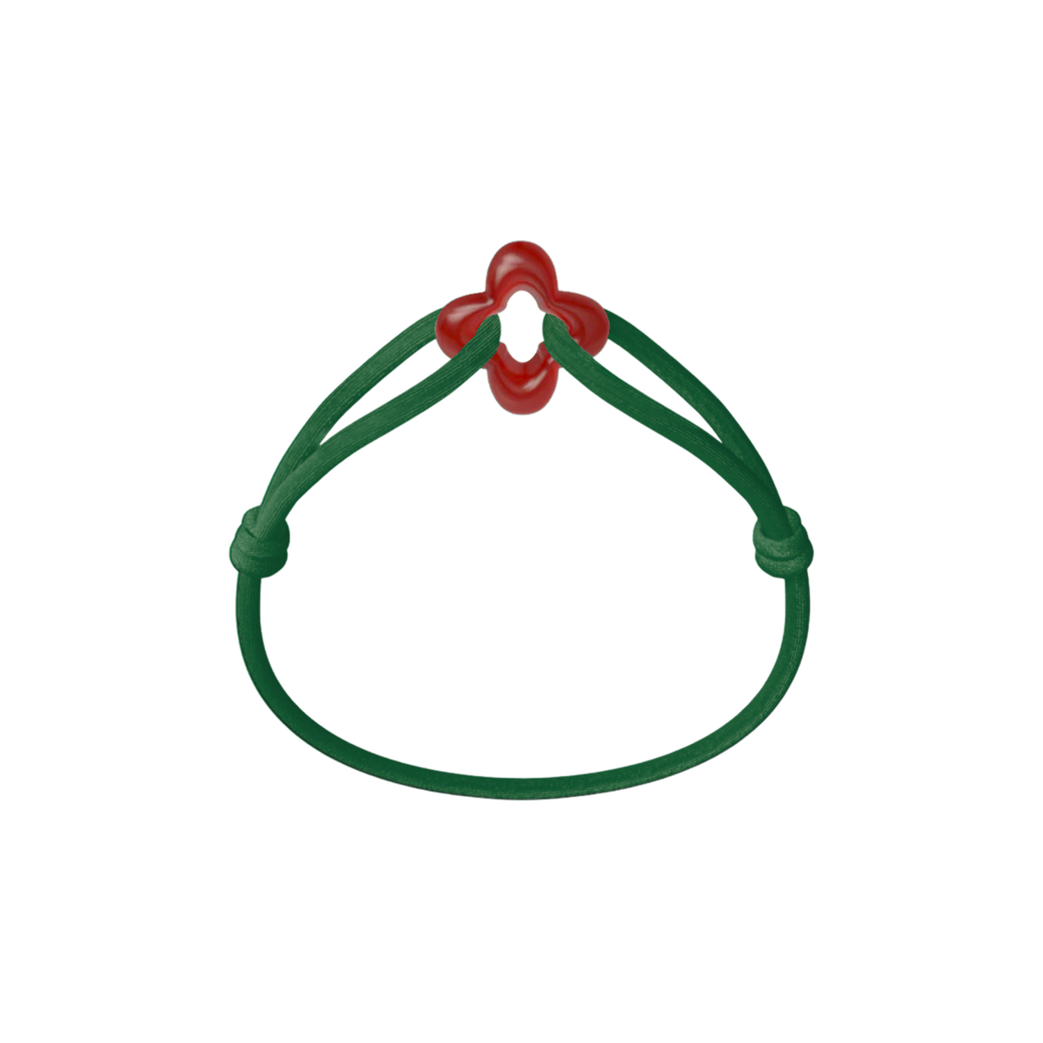 Red Clover Cord Bracelet