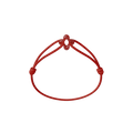 Mini Red Clover Cord Bracelet