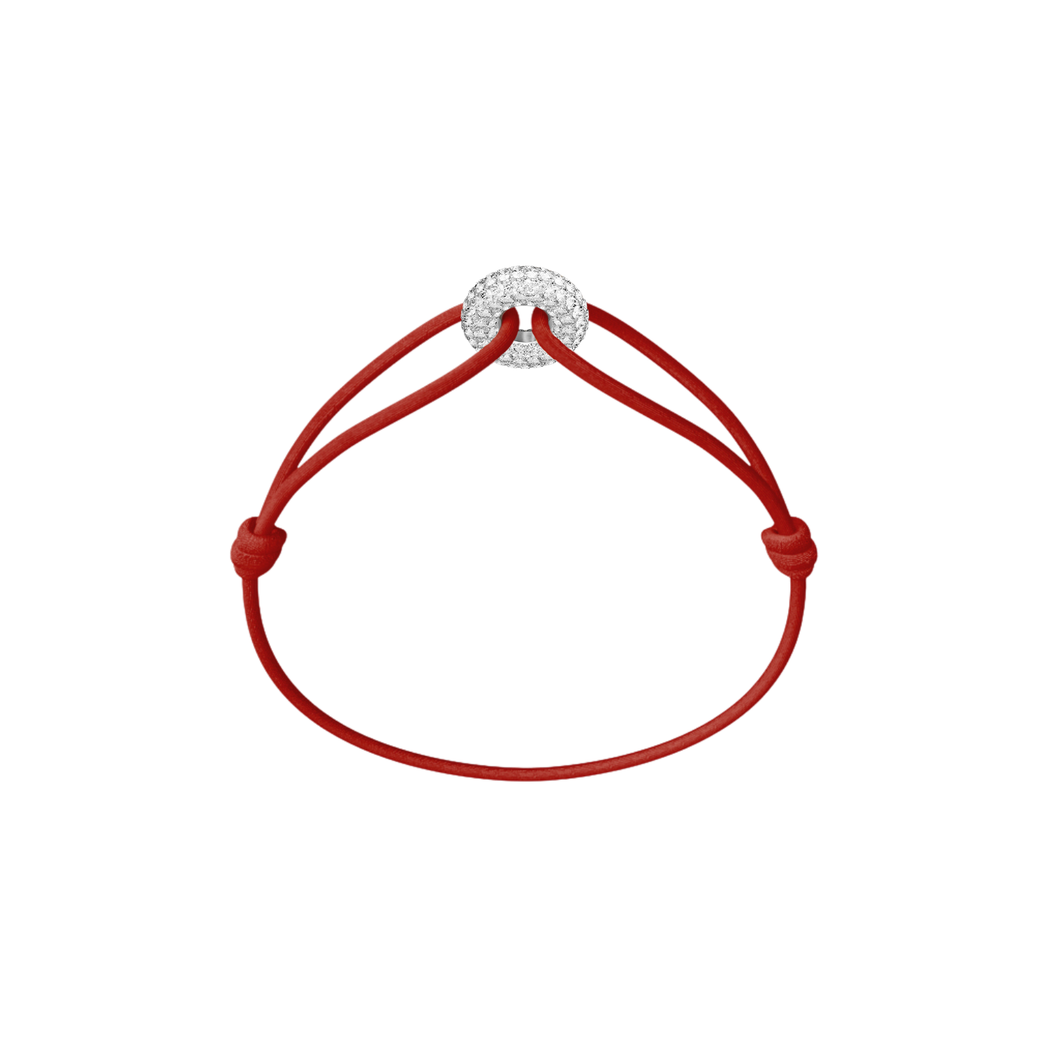 Mini Silver Soho Pavé Cord Bracelet