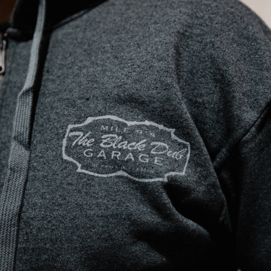 Uggly & Co Black Dub Recycled Cotton Garage Hoodie – Vintage Style