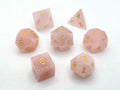 Rose Quartz | Gemstone Dice | 7 Piece Set