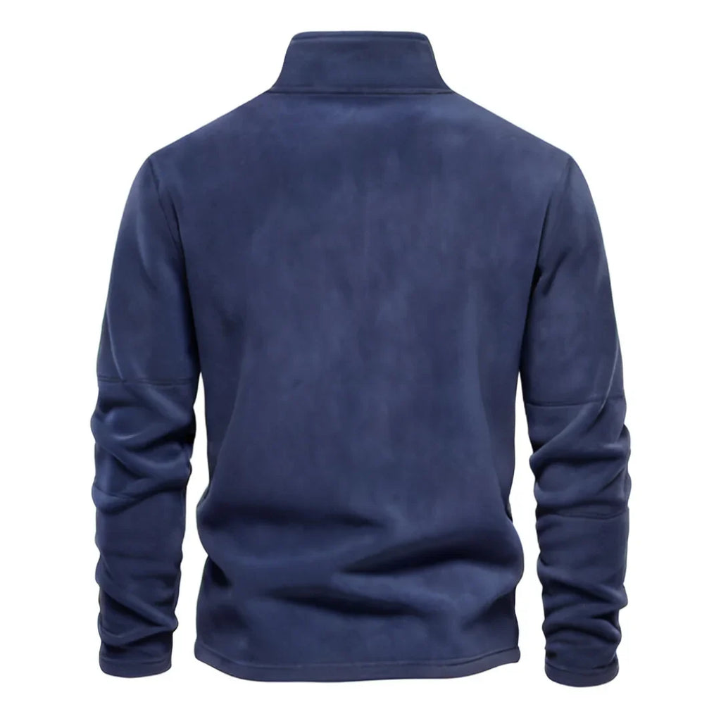 Men’s Thick Fleece Half-Zip Pullover – Warm Winter Sweatshirt - 7 Colours