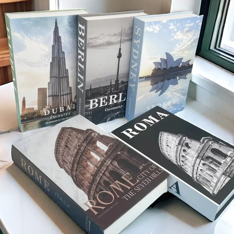 Travel City Decorative Display Books with Hidden Storage – Paris, London, New York, Tokyo & More
