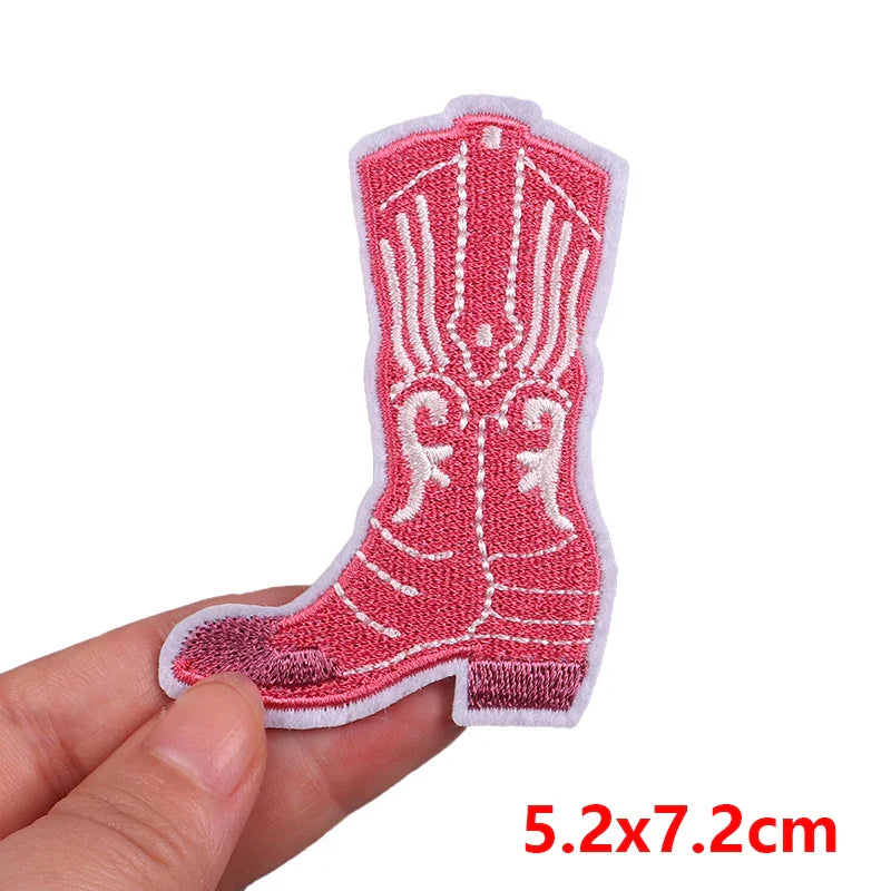 Cowgirl Boot Embroidered Patch Cowgirl Boot Embroidered Patch.