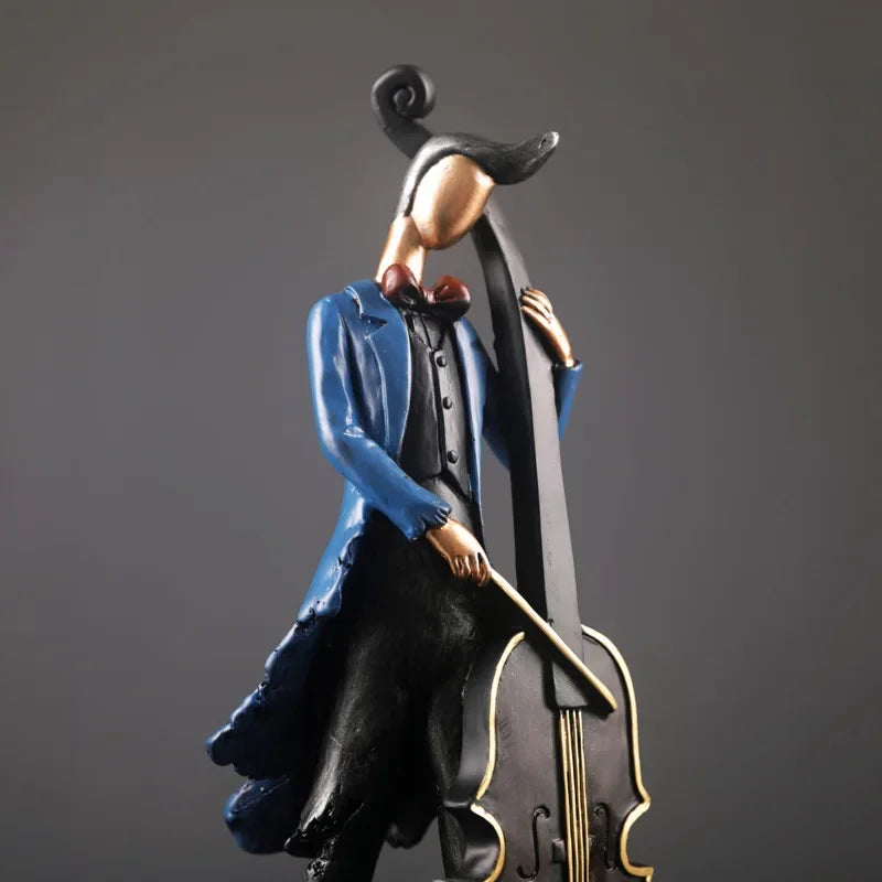 Vintage Musician Resin Figurines – Modern Jazz Band Sculptures for Home Décor