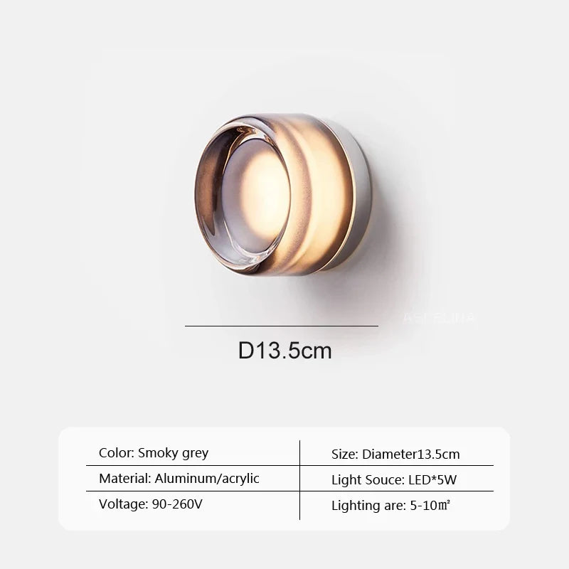 Modern Jelly LED Wall Lamp – Round Glass Wall Light