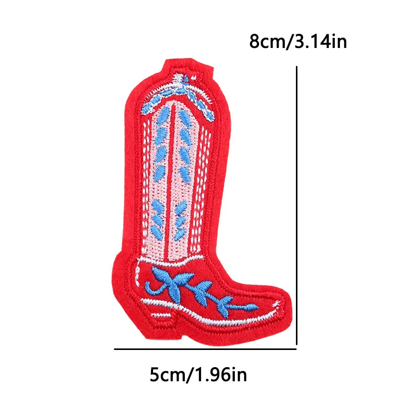 Cowgirl Boot Embroidered Patch Cowgirl Boot Embroidered Patch.