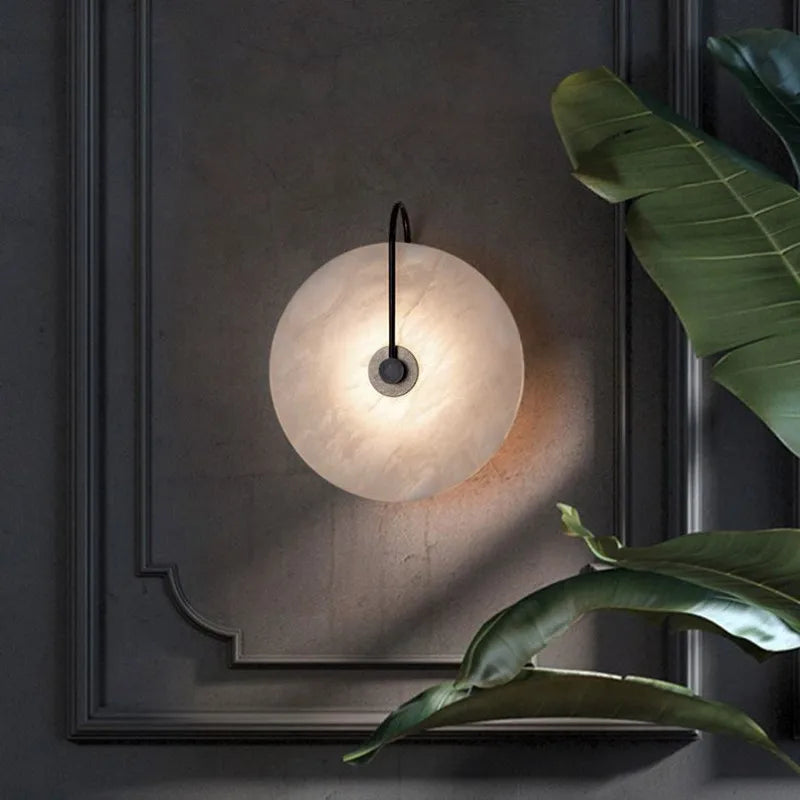 Light My House Marble Disc Wall Lamp – Modern Warm LED Sconce