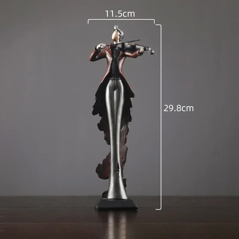 Vintage Musician Resin Figurines – Modern Jazz Band Sculptures for Home Décor
