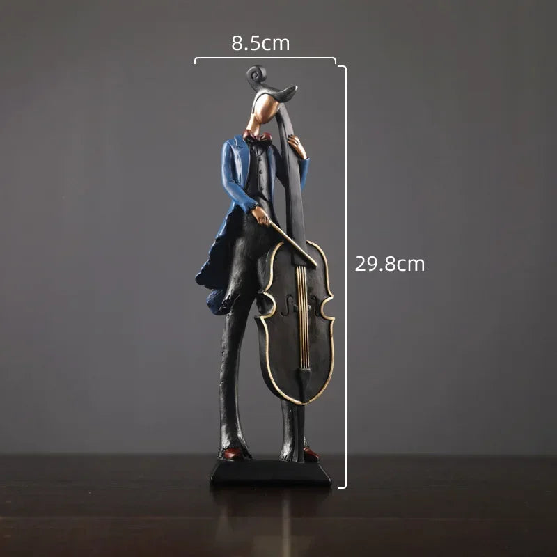 Vintage Musician Resin Figurines – Modern Jazz Band Sculptures for Home Décor