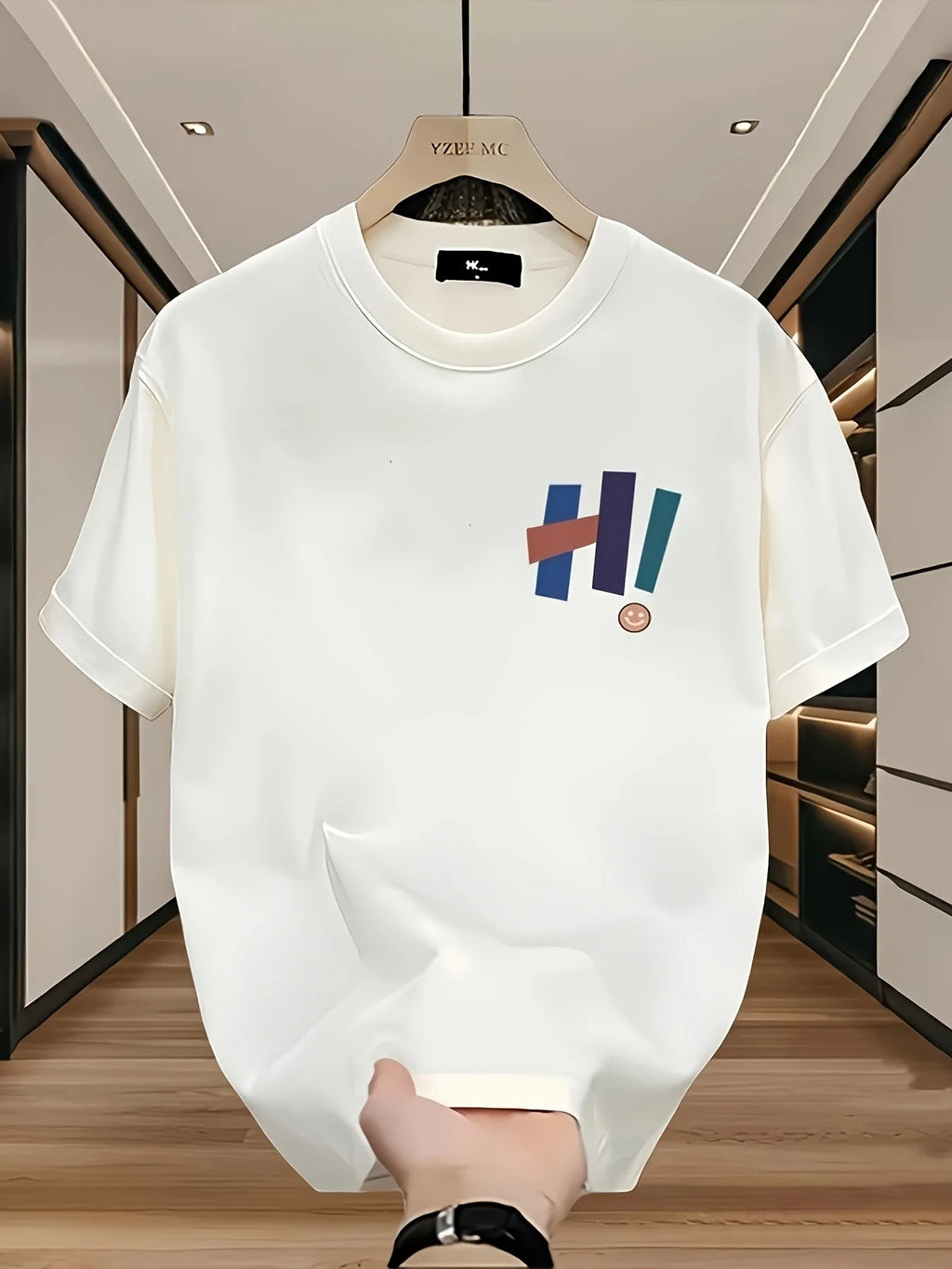 Men’s Heavyweight 100% Cotton Graphic T-Shirt – Casual Crew Neck Tee