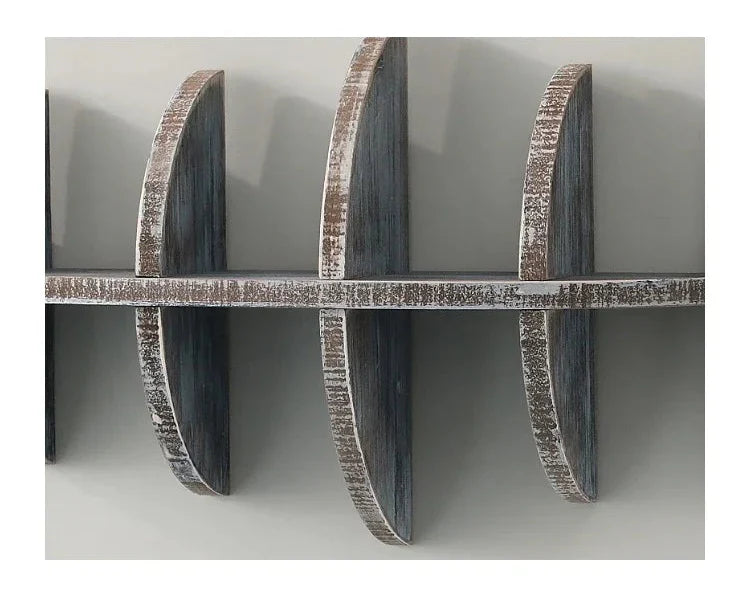 Mediterranean Fishbone Wall Shelf – 3D Wooden Wall Decor & Storage (Flat, Pointed or Vertical)