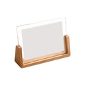 Acrylic U-Shaped Wooden Photo Frame – Walnut & Beech Desk Display