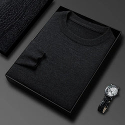 Men’s Classic Knit Sweater – Round Neck Long Sleeve Casual Pullover for Autumn/Winter