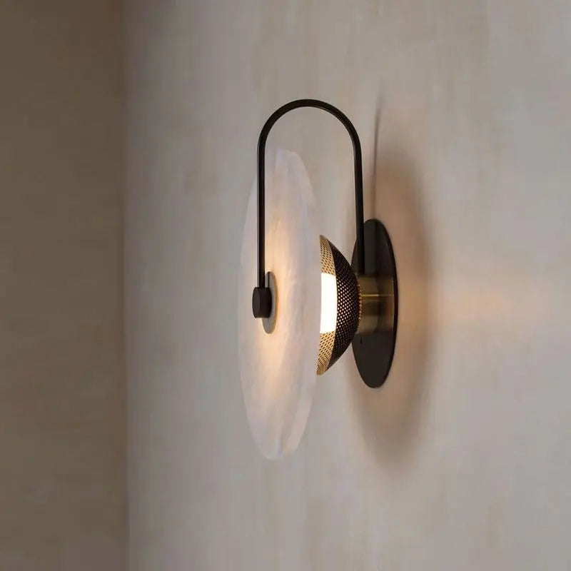 Light My House Marble Disc Wall Lamp – Modern Warm LED Sconce