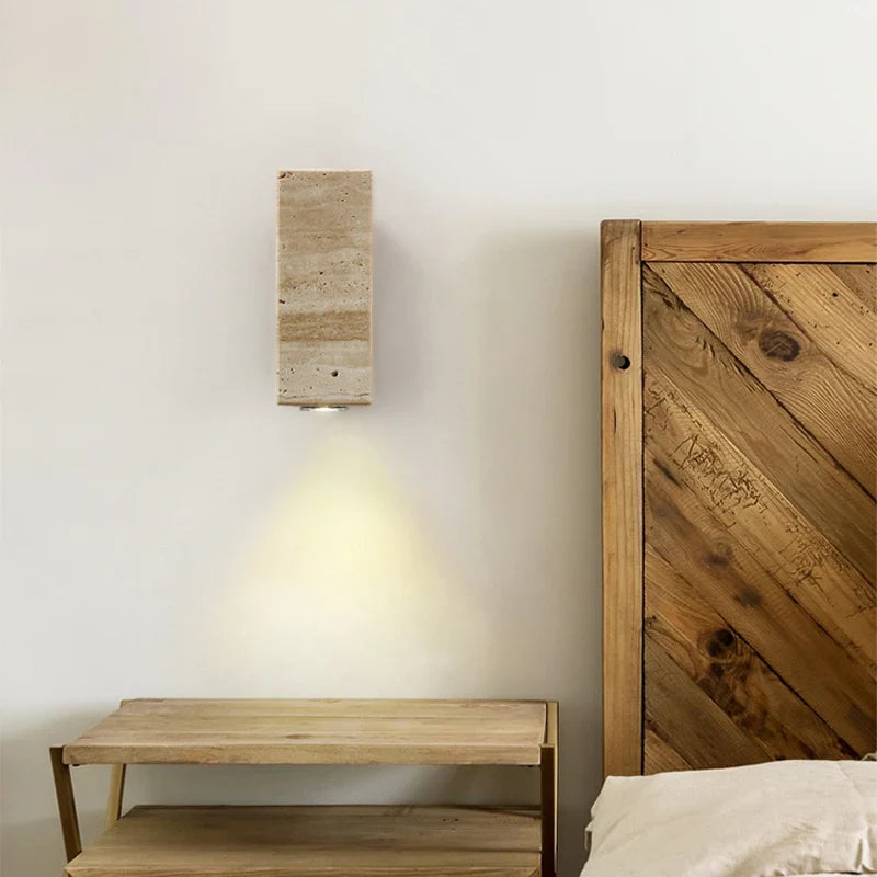 Light My House Travertine Wall Light | Waterproof Natural Stone Sconce