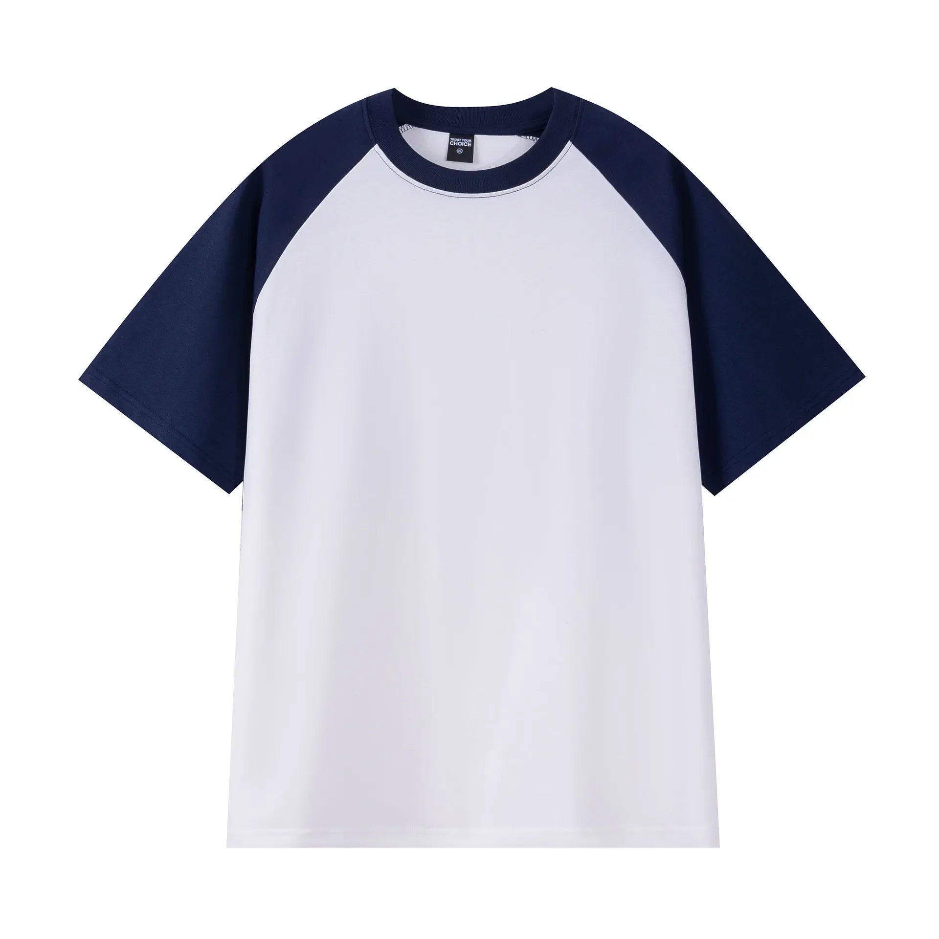 Heavyweight 240g Contrast Sleeve Cotton T-Shirt for Men