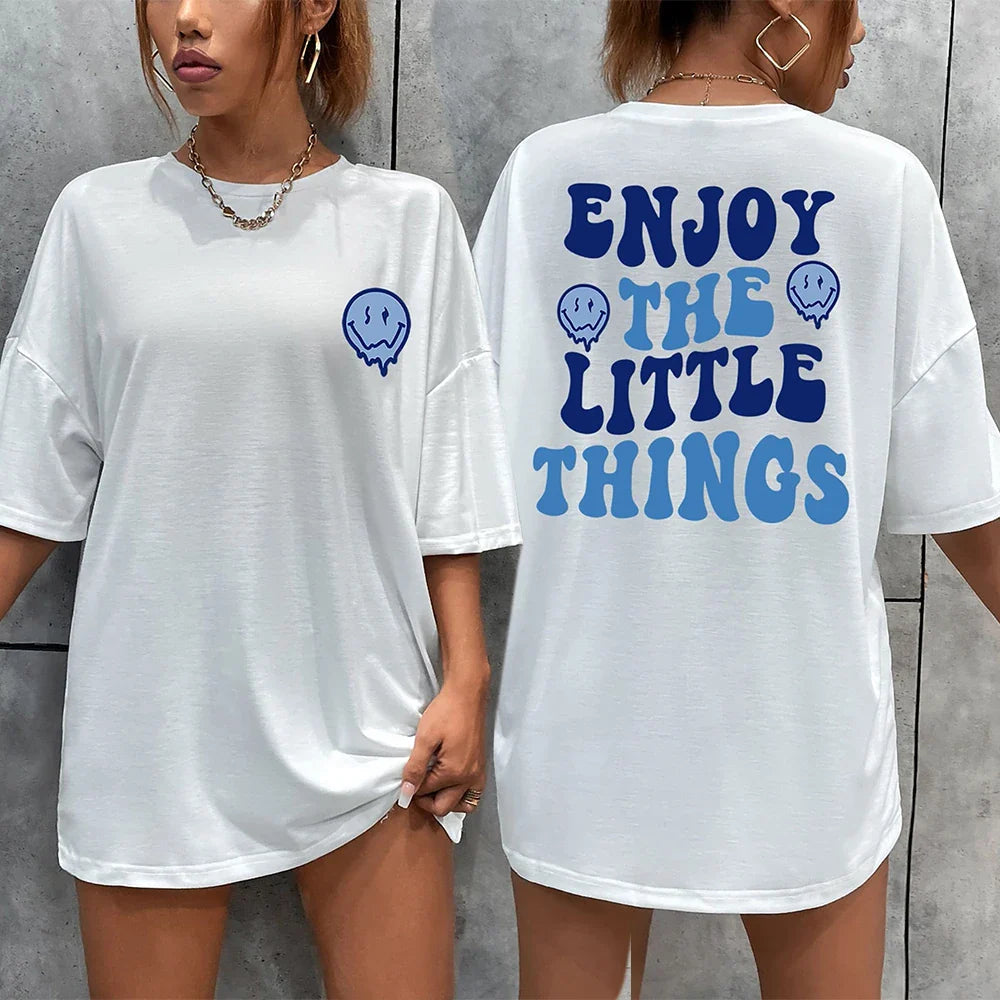 Enjoy The Little Things Oversized T-Shirt for Women - Streetwear Tee