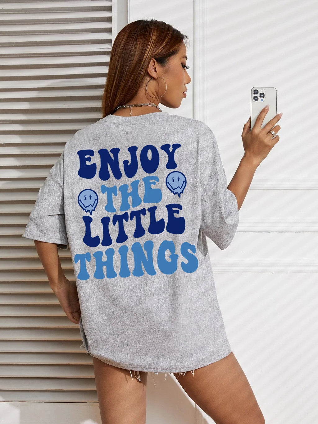 Enjoy The Little Things Oversized T-Shirt for Women - Streetwear Tee
