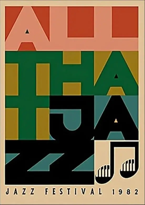 Vintage Jazz Music Poster Print – Retro Album Cover Art, Black Cat Piano, Vinyl Record & Festival Design Wall Art for Living Room Decor
