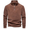 Men’s Thick Fleece Half-Zip Pullover – Warm Winter Sweatshirt - 7 Colours