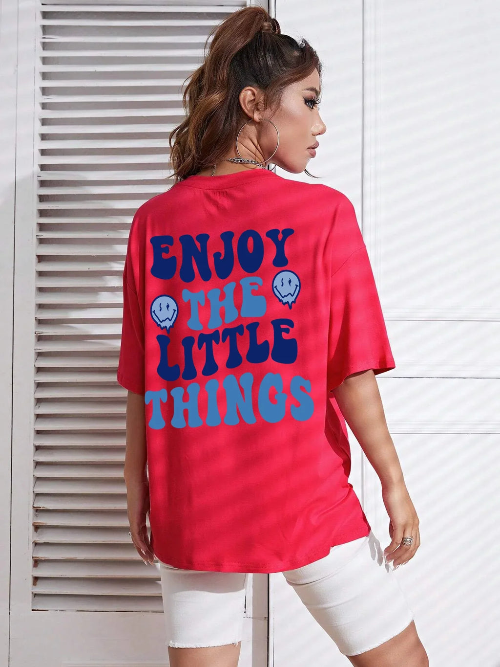 Enjoy The Little Things Oversized T-Shirt for Women - Streetwear Tee