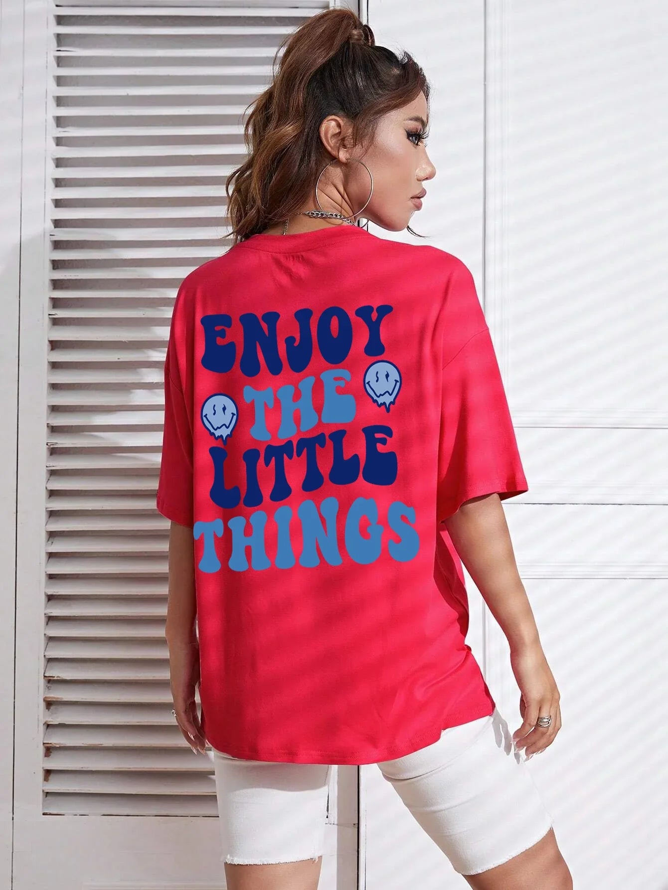 Enjoy The Little Things Oversized T-Shirt for Women - Streetwear Tee