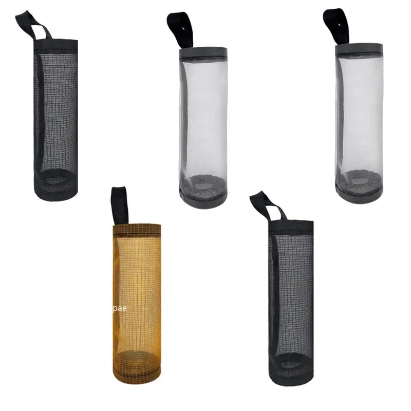 Hanging Plastic Bag Dispenser, Wall-Mounted Kitchen Storage Organizer