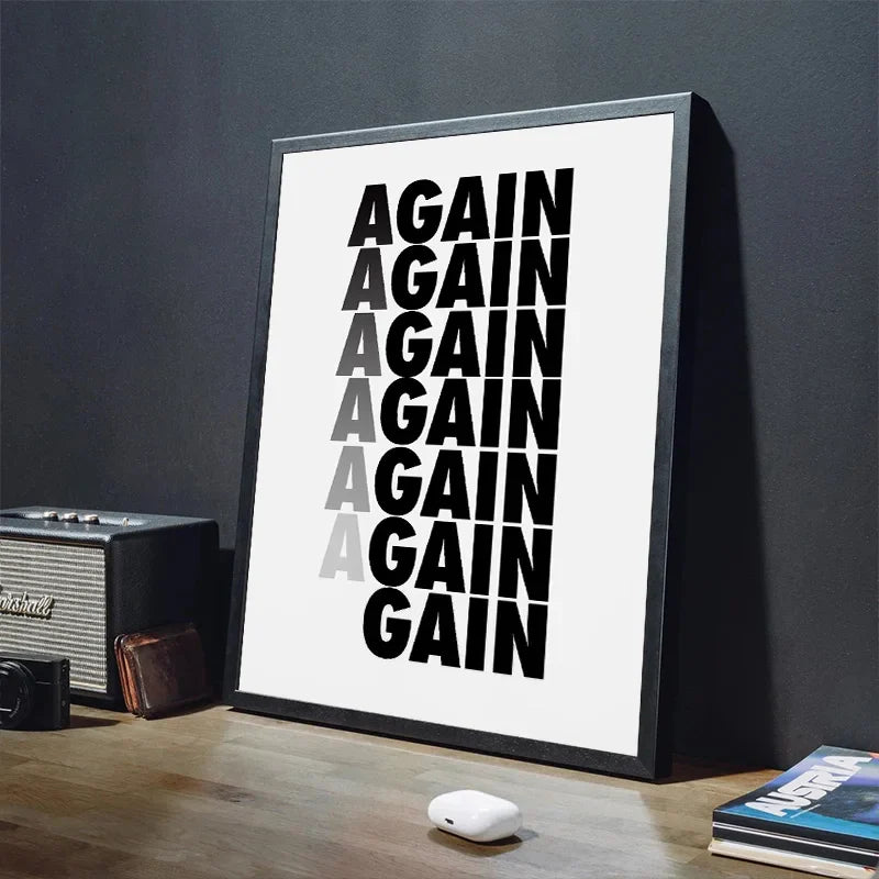 Modern Motivational Quote Posters – Think Outside the Box, Again, Discipline Canvas Prints