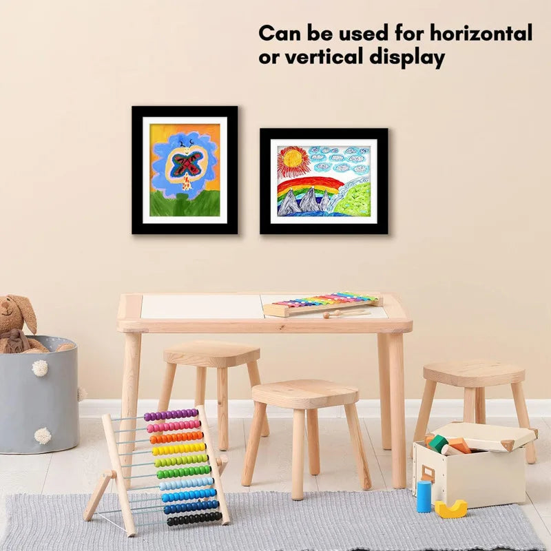 Magnetic Kids Art Frame – Front-Opening Display for Drawings & Photos