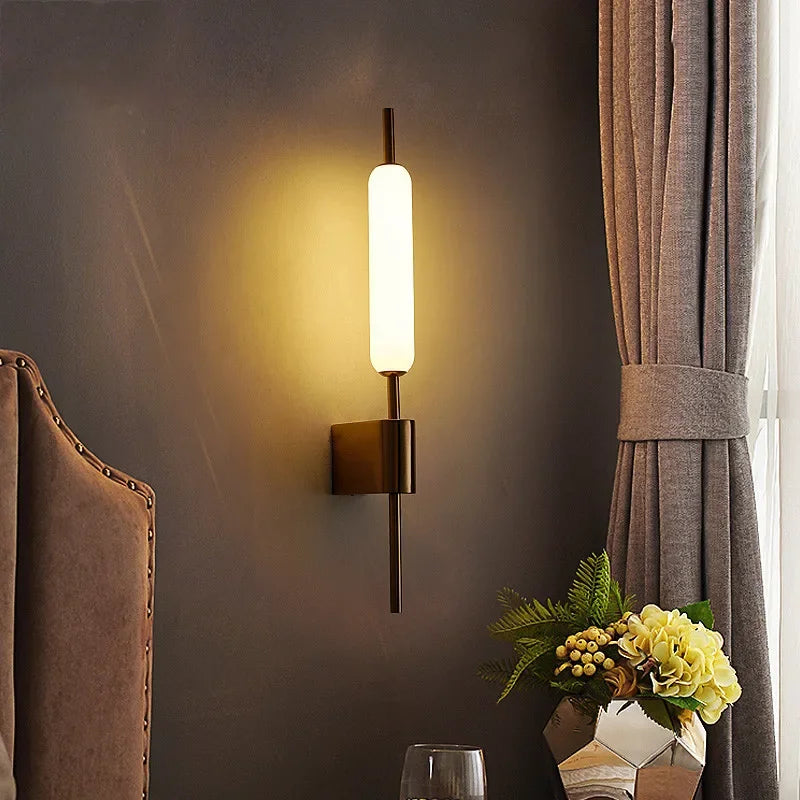 Light My House Chiraag Gold Wall Lamp – Modern Warm White LED Sconce