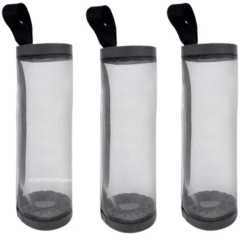 Hanging Plastic Bag Dispenser, Wall-Mounted Kitchen Storage Organizer
