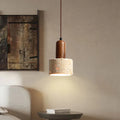 Light My House Travertine Pendant Light – Beige Stone Kitchen Island Light