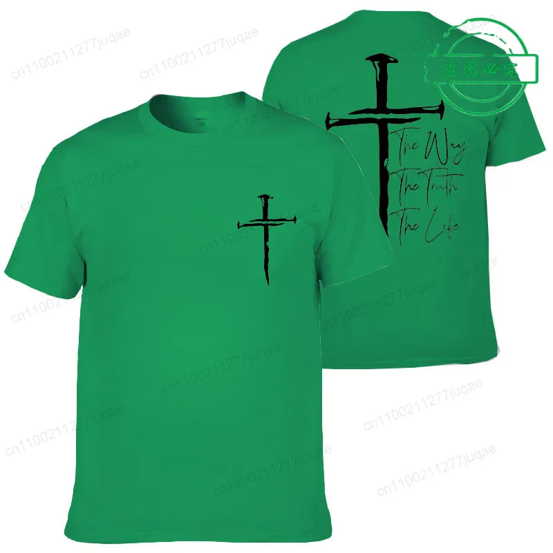 Cross Graphic Tee – Minimal Back Print Shirt