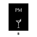 AM PM Poster Set – Modern Black and White Coffee & Cocktail Wall Art for Kitchen or Home Bar