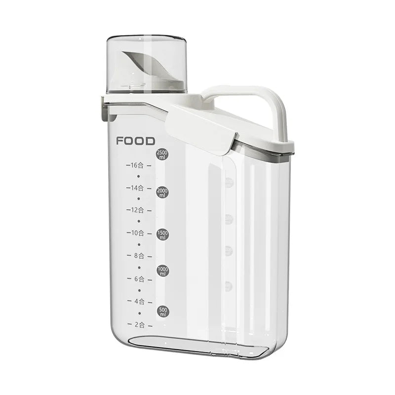 Airtight Food Storage Container – Moisture-Proof Kitchen Jar for Grains, Snacks & Pet Food – Transparent BPA-Free Dispenser (1600ml–2800ml)