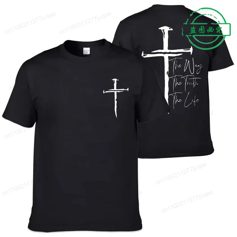 Cross Graphic Tee – Minimal Back Print Shirt