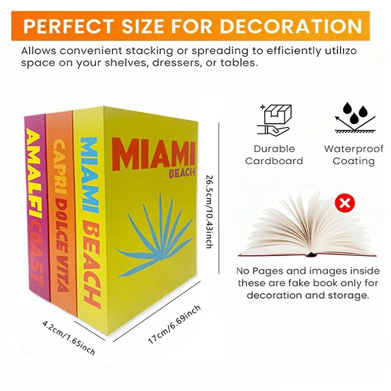 Travel City Decorative Display Books with Hidden Storage – Paris, London, New York, Tokyo & More