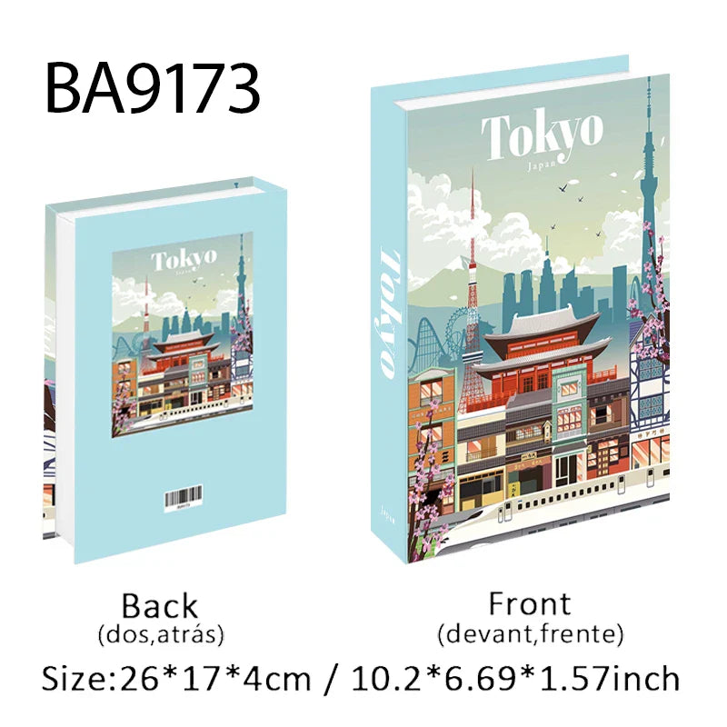 Travel City Decorative Display Books with Hidden Storage – Paris, London, New York, Tokyo & More