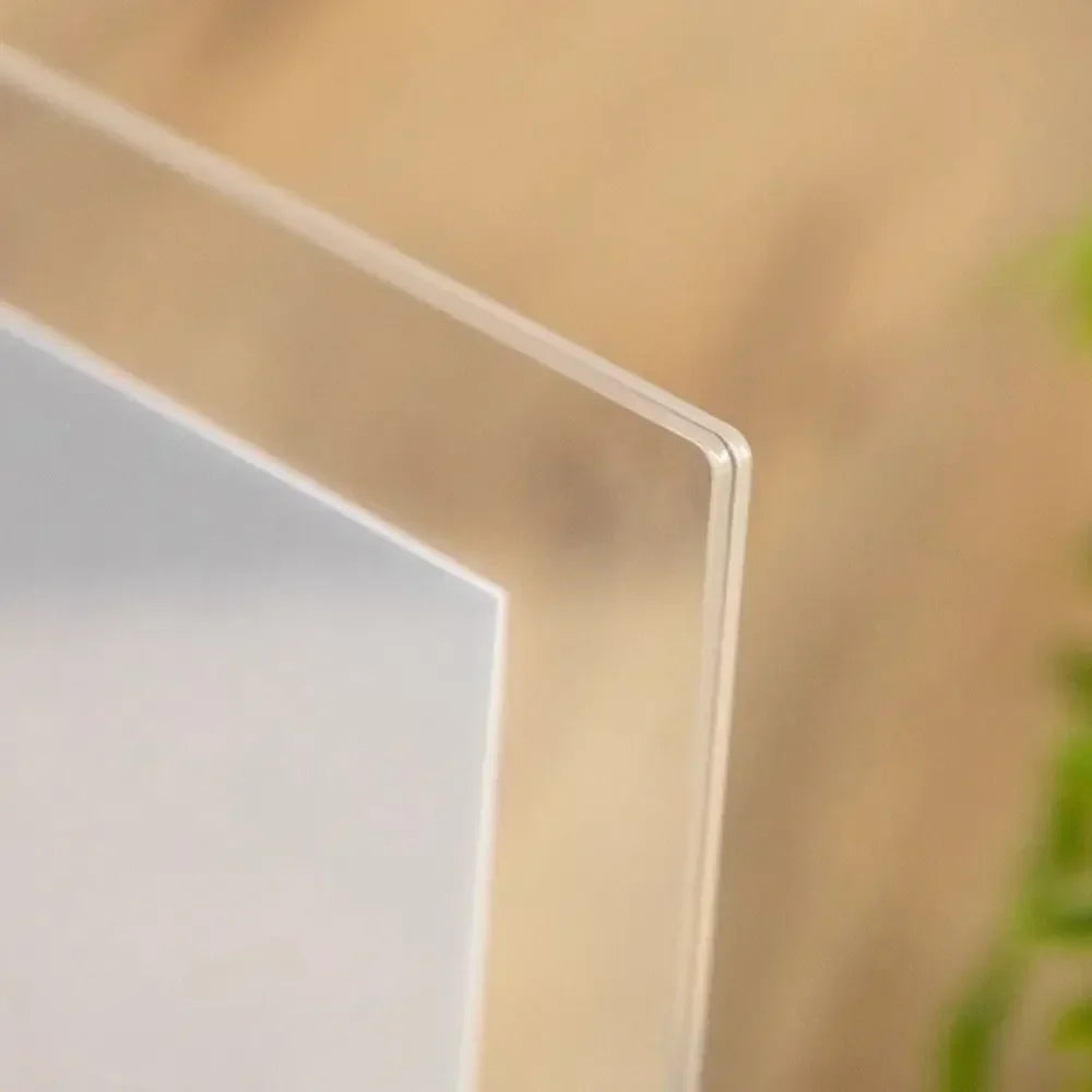 Acrylic U-Shaped Wooden Photo Frame – Walnut & Beech Desk Display