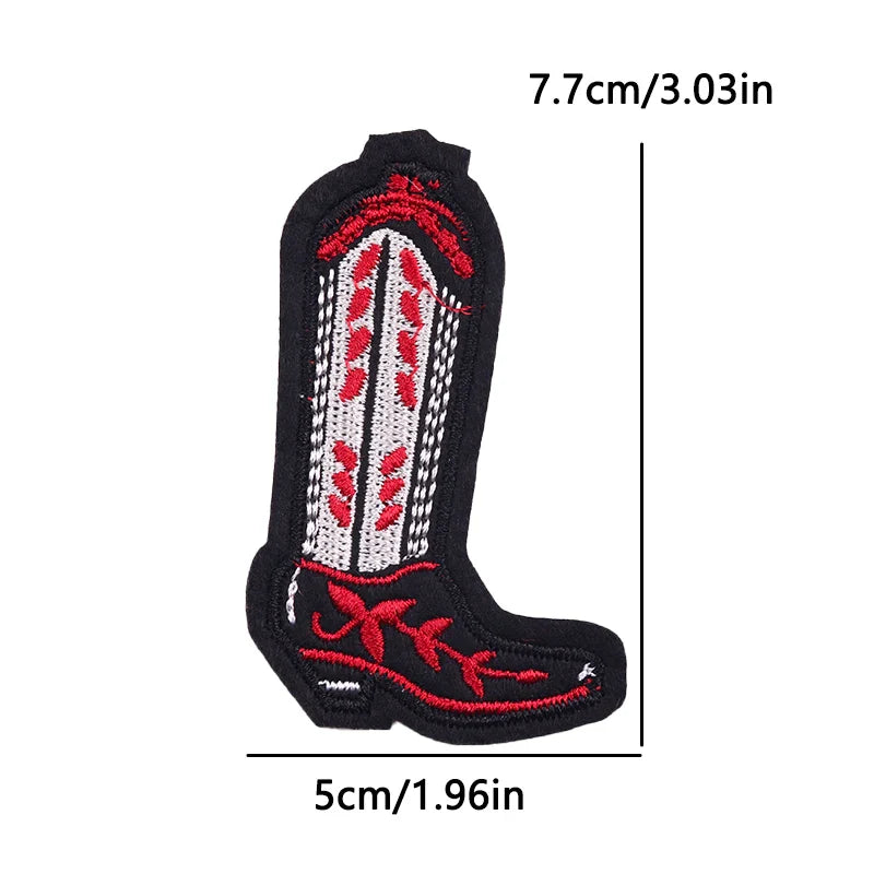 Cowgirl Boot Embroidered Patch Cowgirl Boot Embroidered Patch.