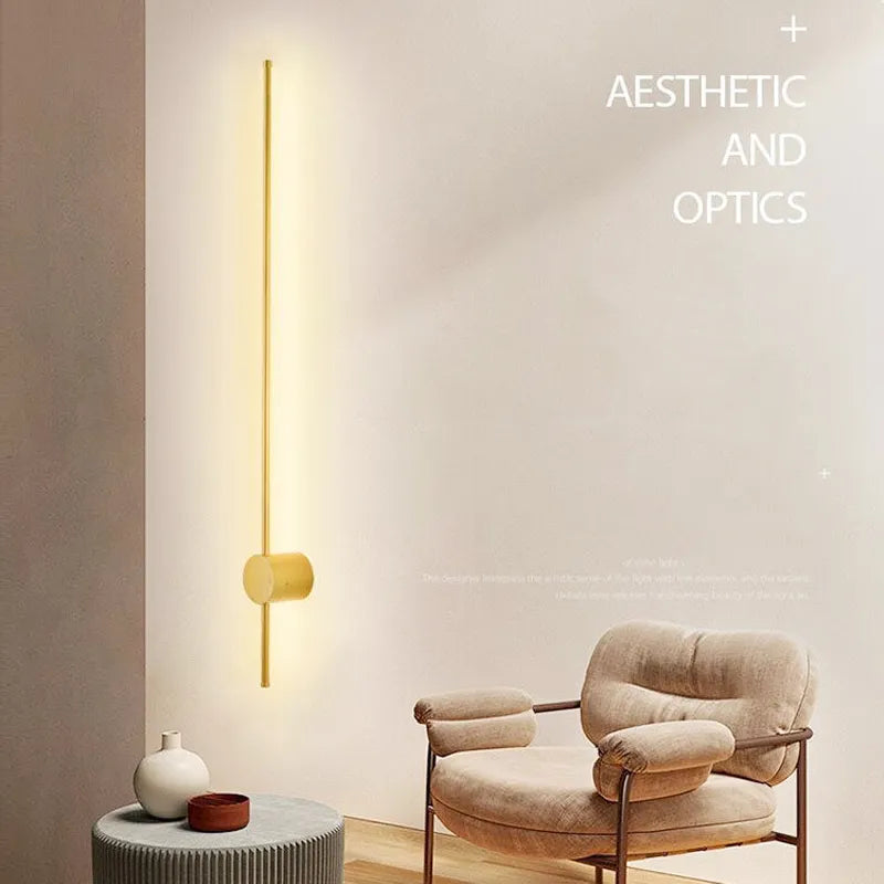 Light My House Degrees Gold LED Wall Light – Modern Warm Bedroom Lamp