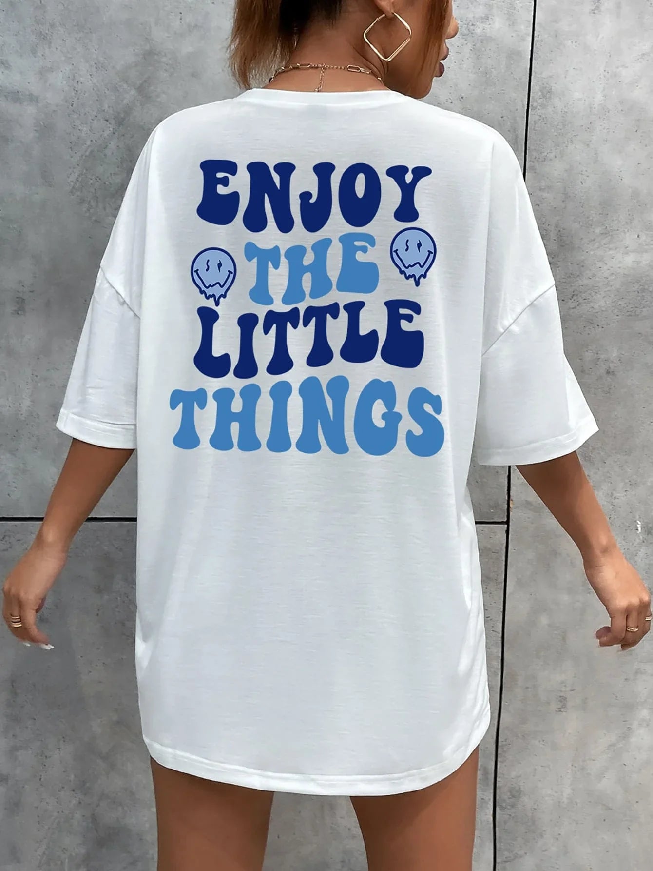 Enjoy The Little Things Oversized T-Shirt for Women - Streetwear Tee